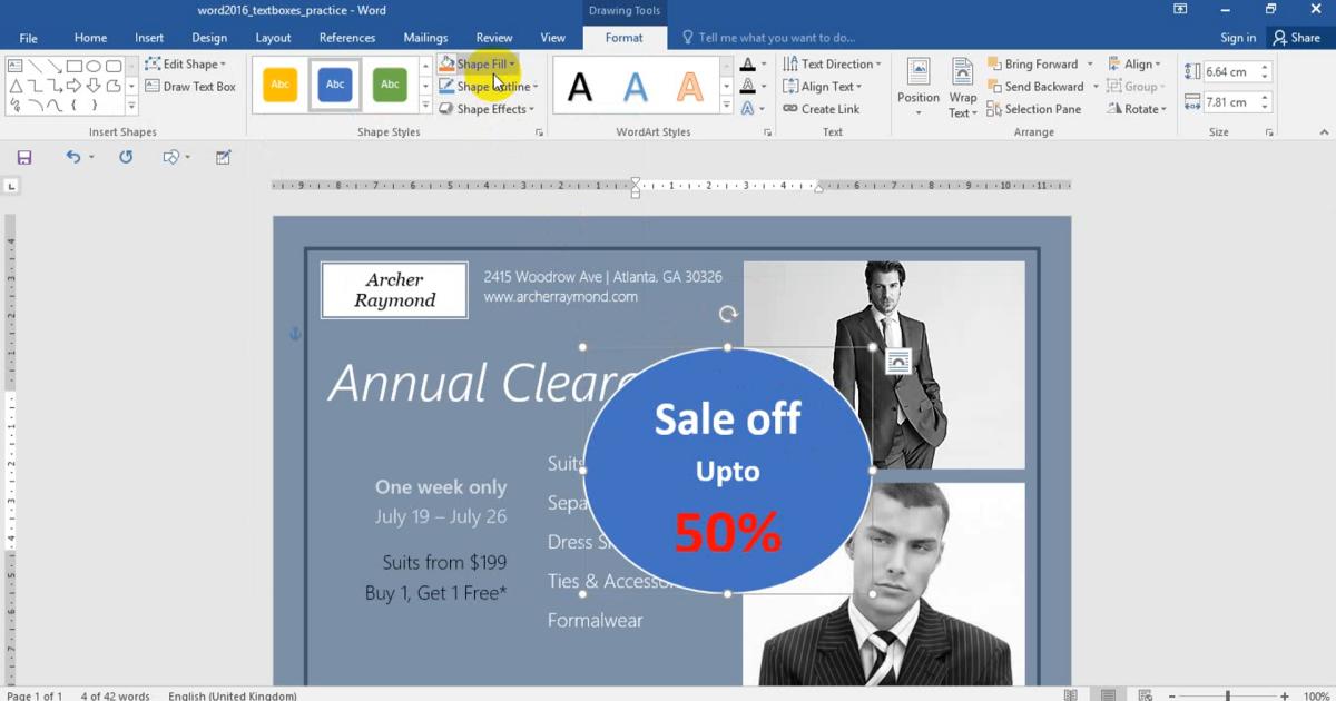 Thao tác Chèn Hộp văn bản - Text Box trong soạn thảo văn bản Word