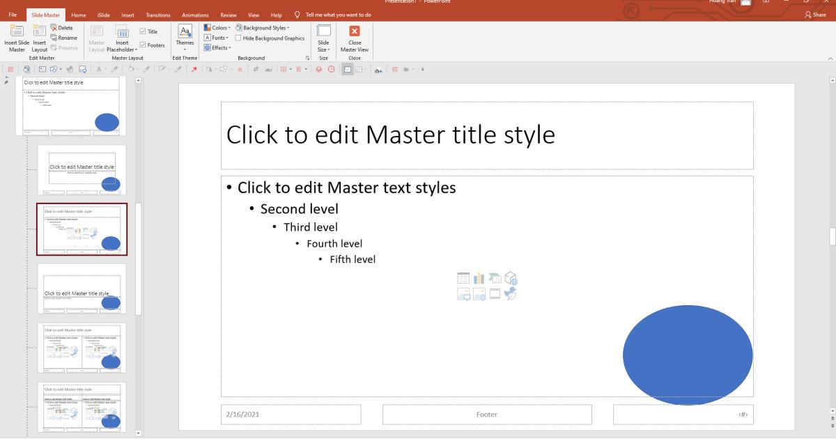 Thủ thuật Powerpoint với Slide Master