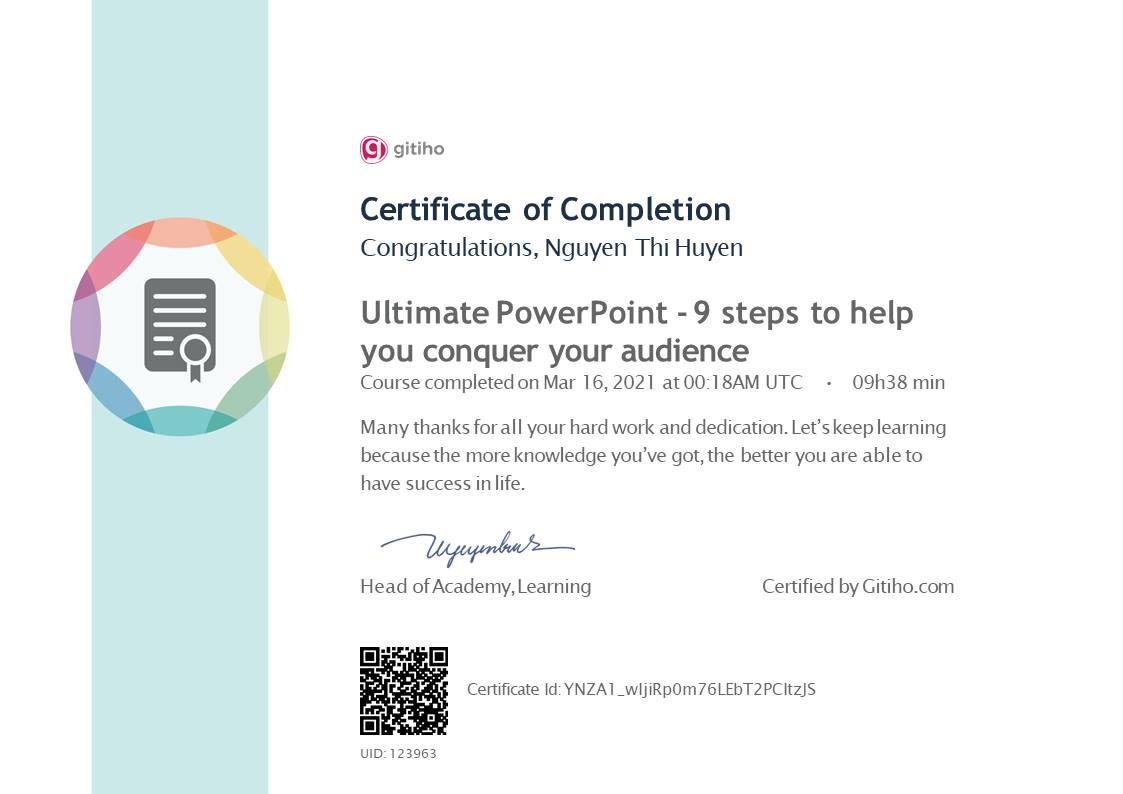 Nguyễn Thị Huyền: Lúc đầu em nghĩ PowerPoint thì có gì mà học !