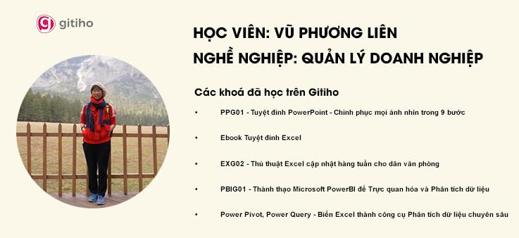 Phương Liên: Ấn tượng đầu tiên của mình về Gitiho là cách tổ chức và thông tin chi tiết của khóa học.