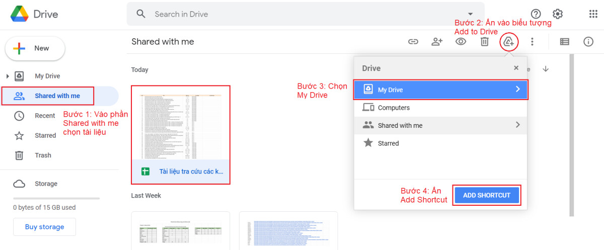 Hướng dẫn tạo file Excel dùng chung trong Google Drive