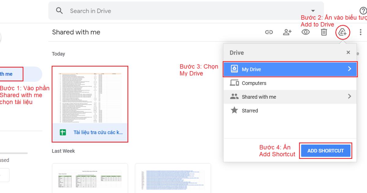 Hướng dẫn tạo file Excel dùng chung trong Google Drive