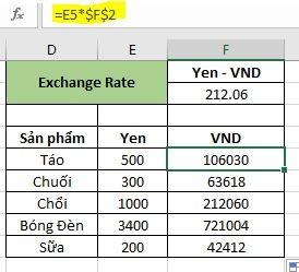 CÁCH SAO CHÉP CÔNG THỨC EXCEL MÀ KHÔNG BỊ THAY ĐỔI THAM CHIẾU Ô