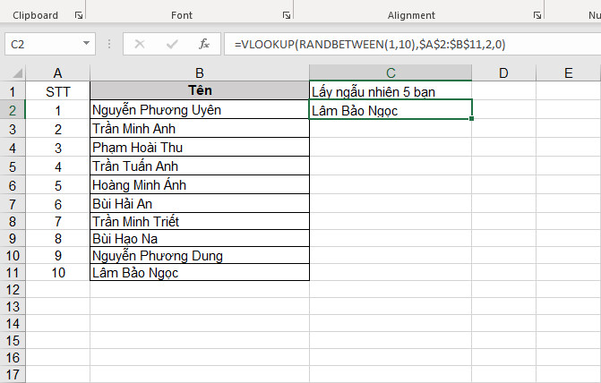 Hướng dẫn cách chọn ngẫu nhiên giá trị trong Excel cực nhanh