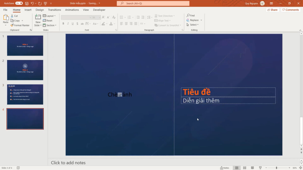 Cách tạo bộ bố cục trong PowerPoint với chức năng slide master