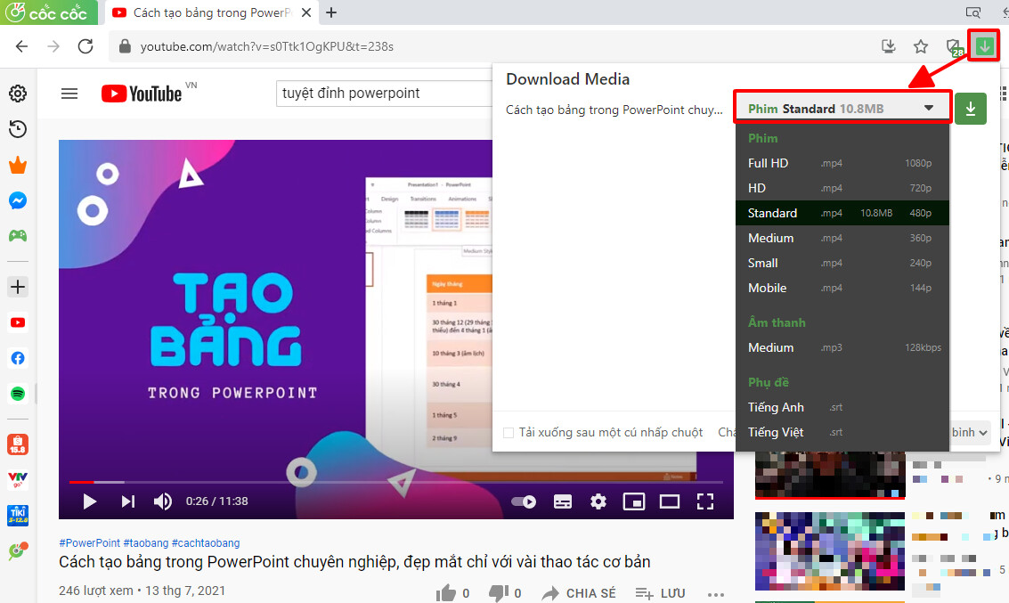 Cách tải video từ Youtube hoặc website và chèn video vào PowerPoint