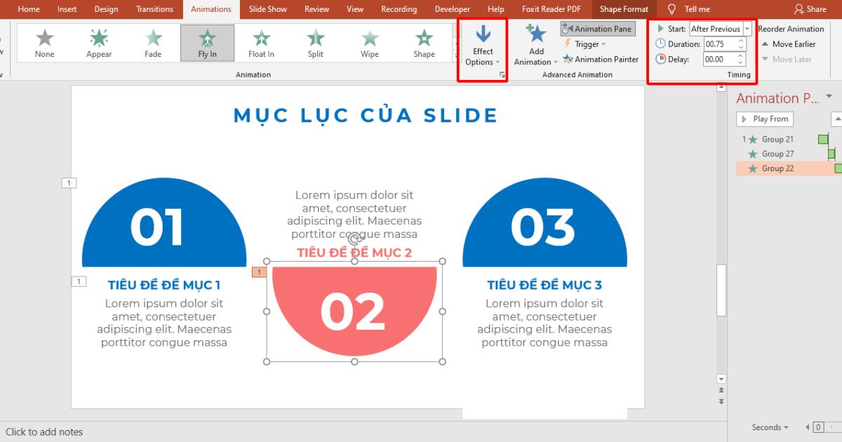 Cách trình bày slide mục lục PowerPoint đẹp và ấn tượng (Phần 2)