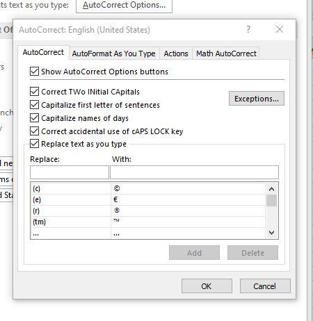 Cách thiết lập chức năng AutoCorrect (tự động sửa lỗi) trong Excel