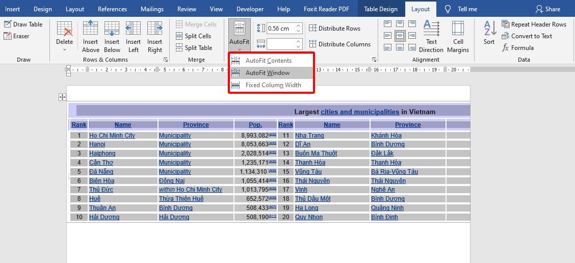 Cách khắc phục lỗi bảng trong Word bị tràn lề nhanh và hiệu quả