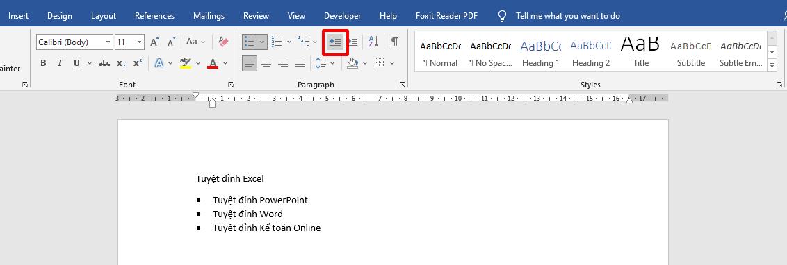 Cách gạch đầu dòng và đánh số dòng trong Word với Bullet and numbering