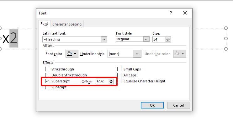 Cách viết chỉ số dưới và đánh số mũ trong PowerPoint