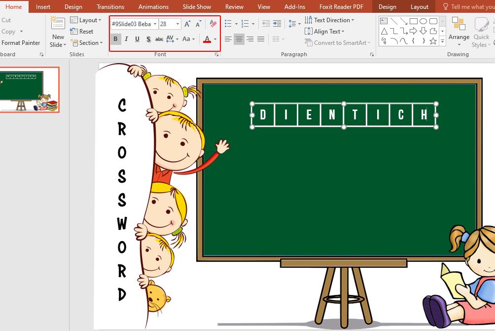 Hướng dẫn cách làm trò chơi ô chữ trên Powerpoint đơn giản nhất