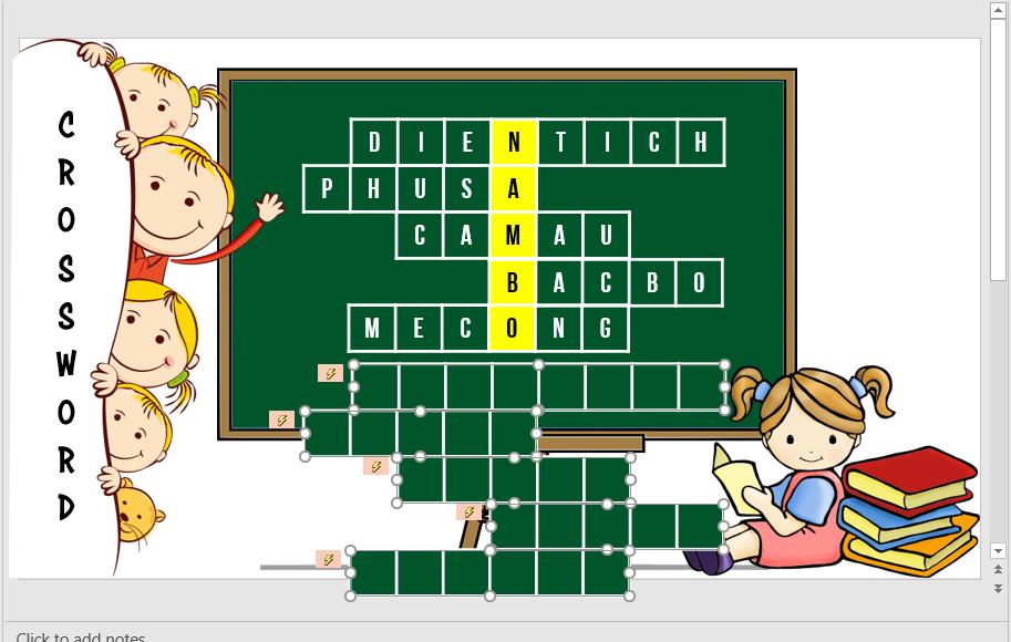 Hướng dẫn cách làm trò chơi ô chữ trên Powerpoint đơn giản nhất