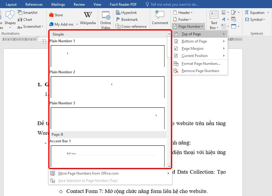 Cách đánh số trang tiểu luận, luận văn, báo cáo trong Word chuẩn