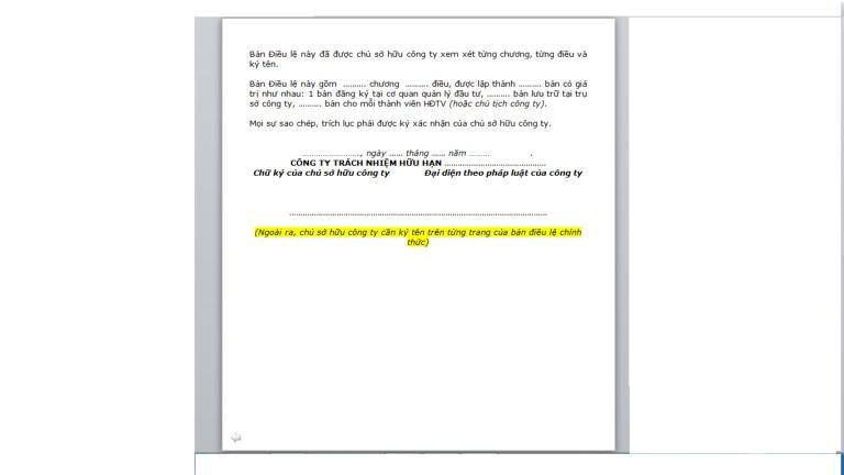 Thủ tục và hồ sơ thành lập công ty TNHH Một thành viên