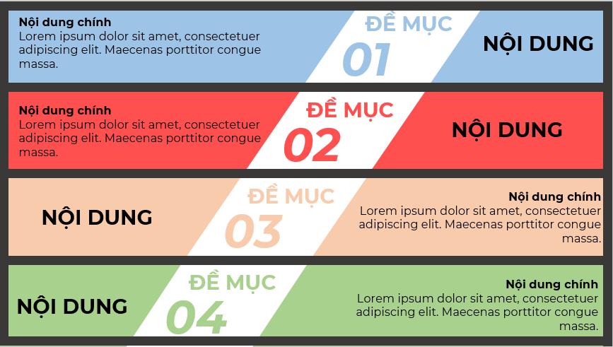 Cách trình bày slide mục lục PowerPoint đẹp và ấn tượng (Phần 2)