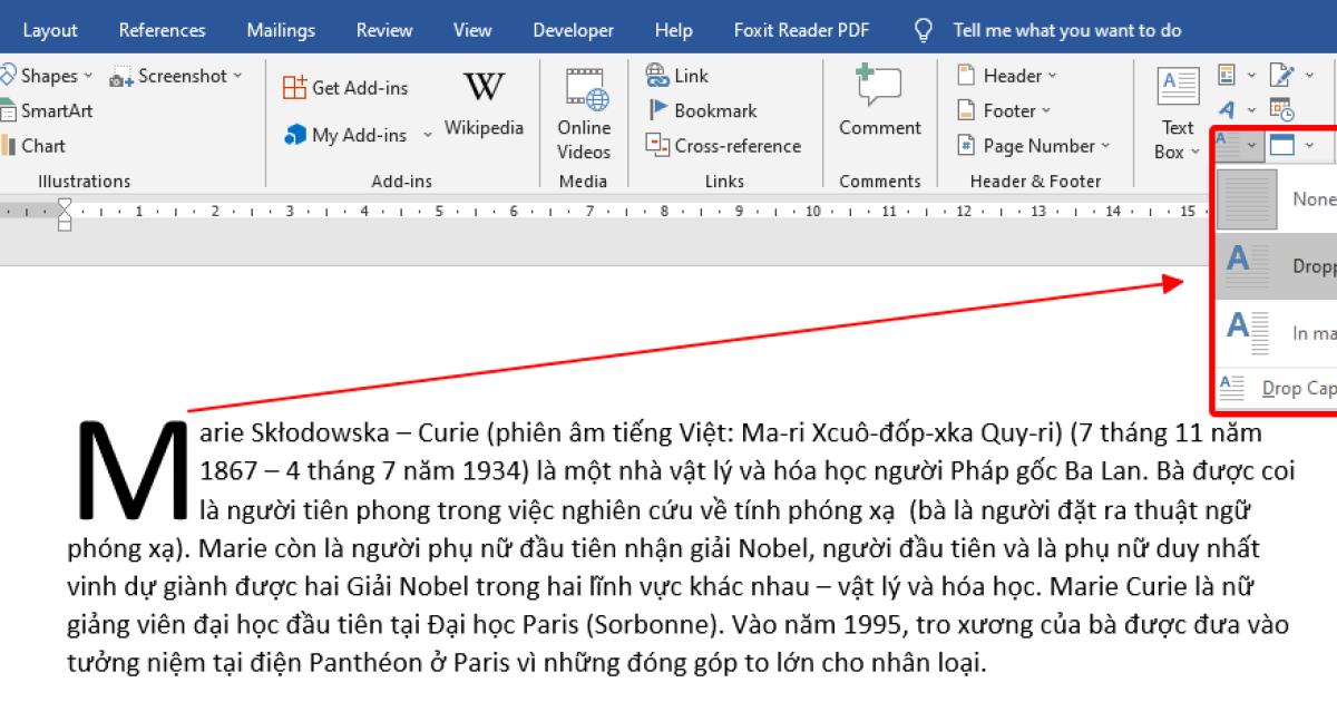 Cách tạo Drop Cap và chia cột báo trong Microsoft Word