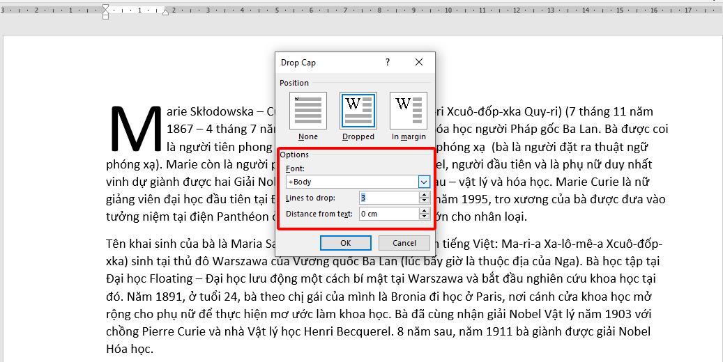 Cách tạo Drop Cap và chia cột báo trong Microsoft Word