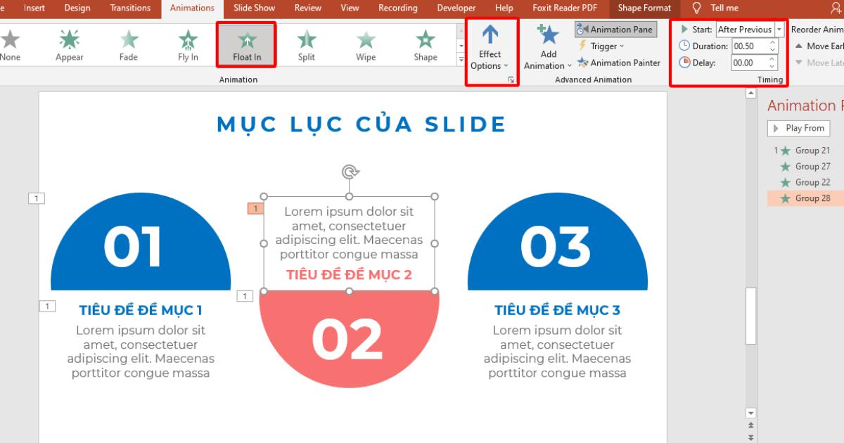Cách trình bày slide mục lục PowerPoint đẹp và ấn tượng (Phần 2)
