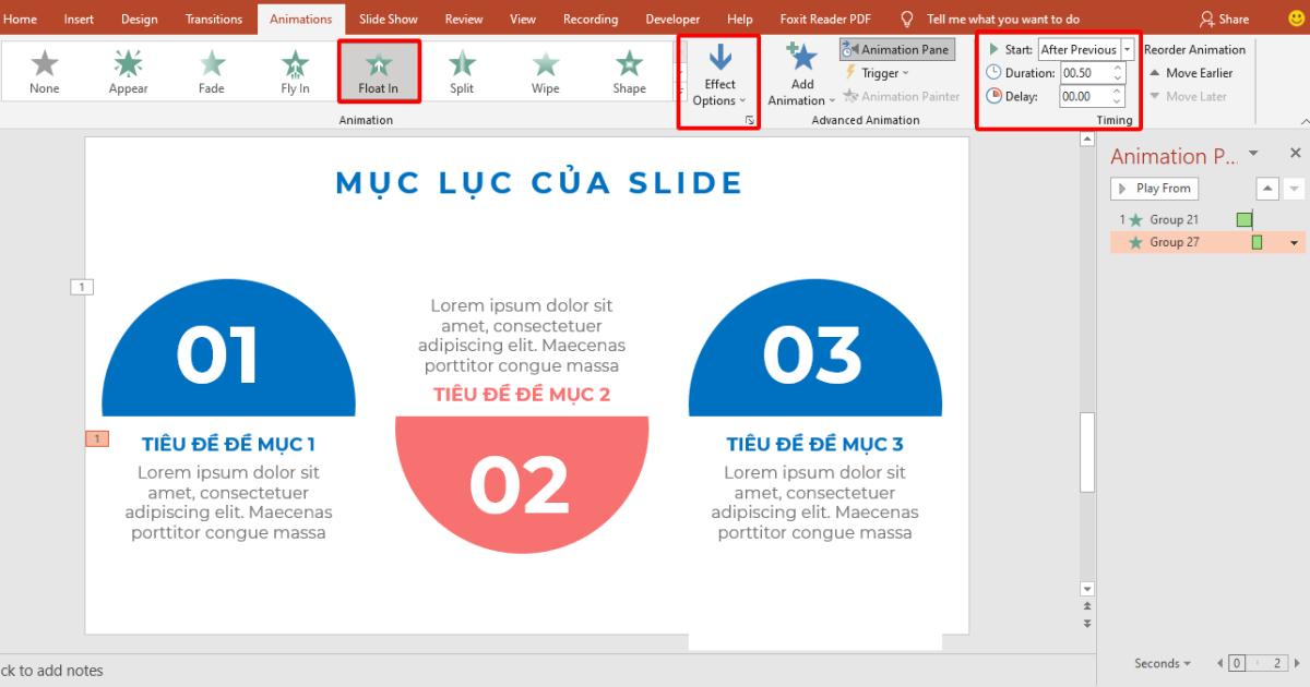 Cách trình bày slide mục lục PowerPoint đẹp và ấn tượng (Phần 2)