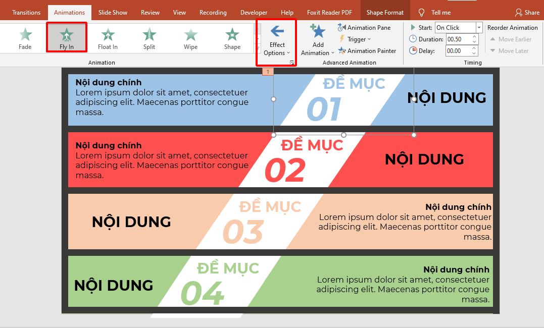 Cách trình bày slide mục lục PowerPoint đẹp và ấn tượng (Phần 2)
