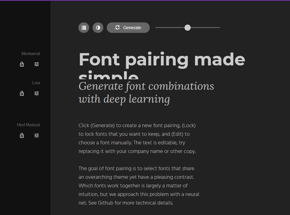 Trang web hỗ trợ kết hợp font chữ Fontjoy.com