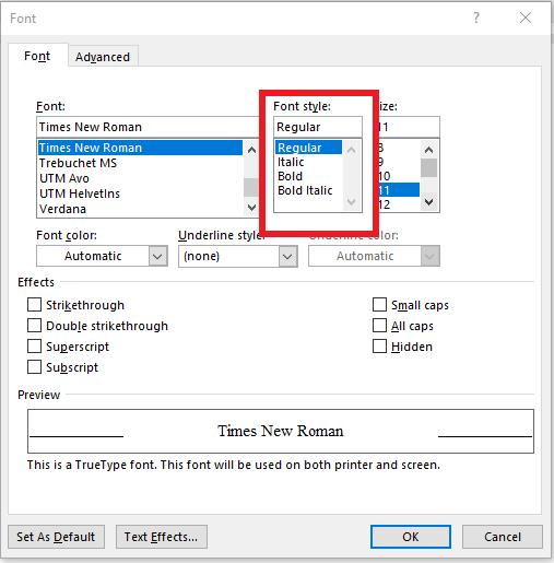 Hướng dẫn cách thiết lập font chữ mặc định trong Word