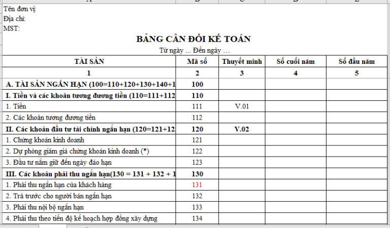 Hướng dẫn chi tiết cách lập bảng cân đối kế toán chính xác nhất