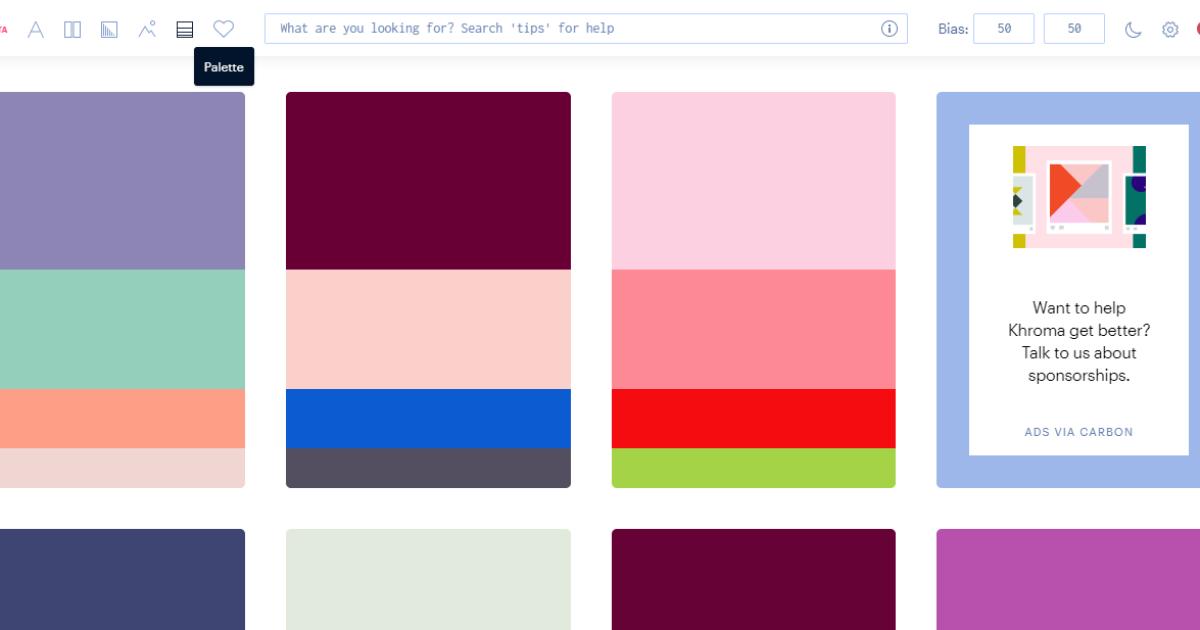 Trang web giúp phối màu Khroma.co 2