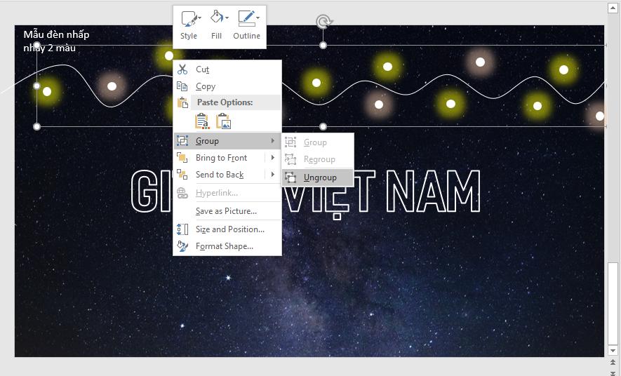 Cách tạo hiệu ứng đèn led nhấp nháy đơn giản trong PowerPoint