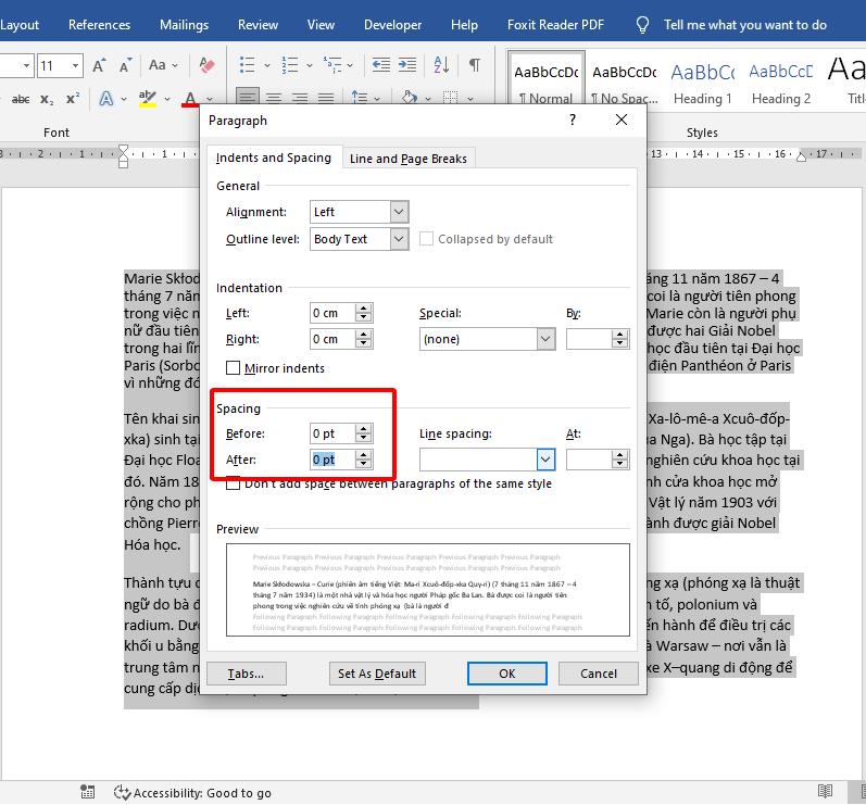 Cách căn chỉnh khoảng cách dòng và đoạn trong Microsoft Word