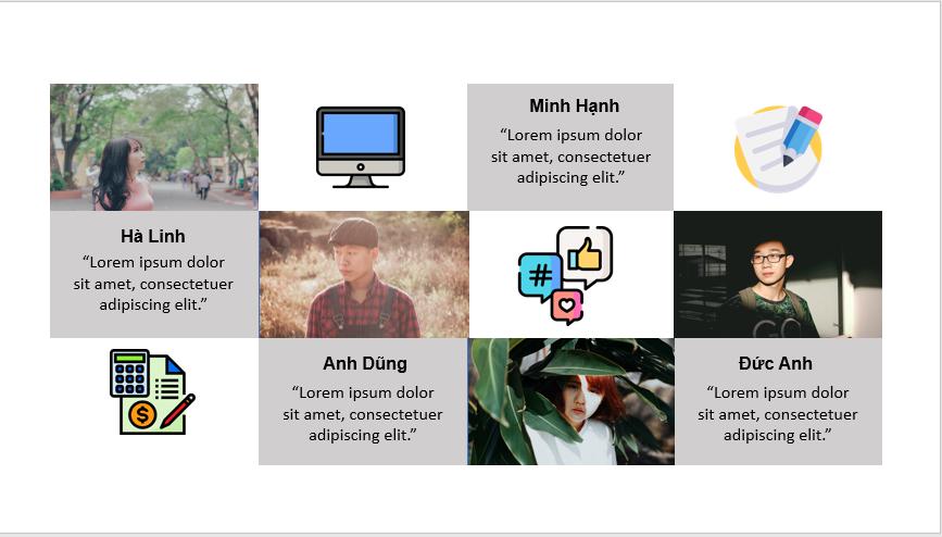 Bố cục lưới trong Powerpoint