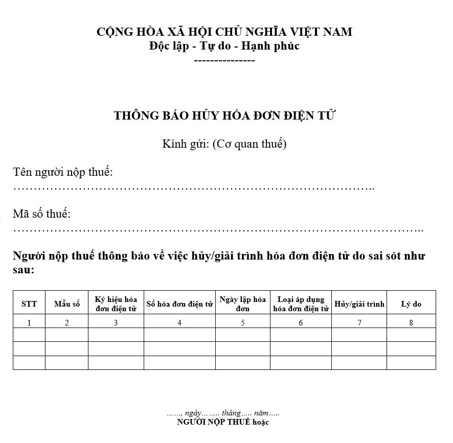 Làm thế nào khi lập sai hóa đơn điện tử không có mã?