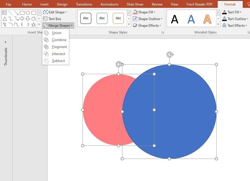Cách gộp hình khối với chức năng Merge Shapes trong PowerPoint