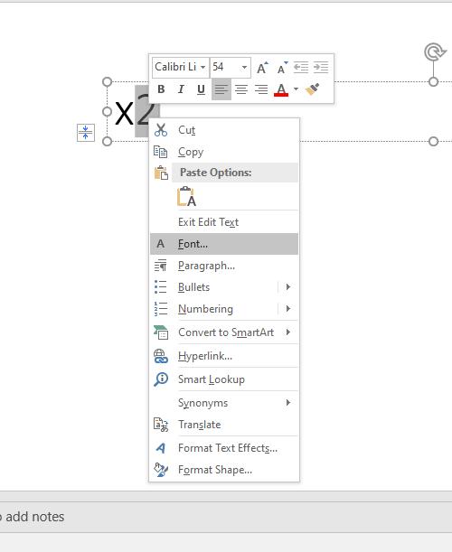 Cách viết chỉ số dưới và đánh số mũ trong PowerPoint