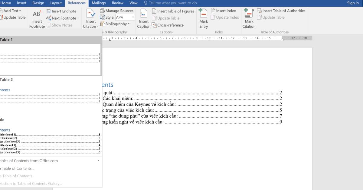 Cách tạo mục lục Word tự động nhanh và chuyên nghiệp