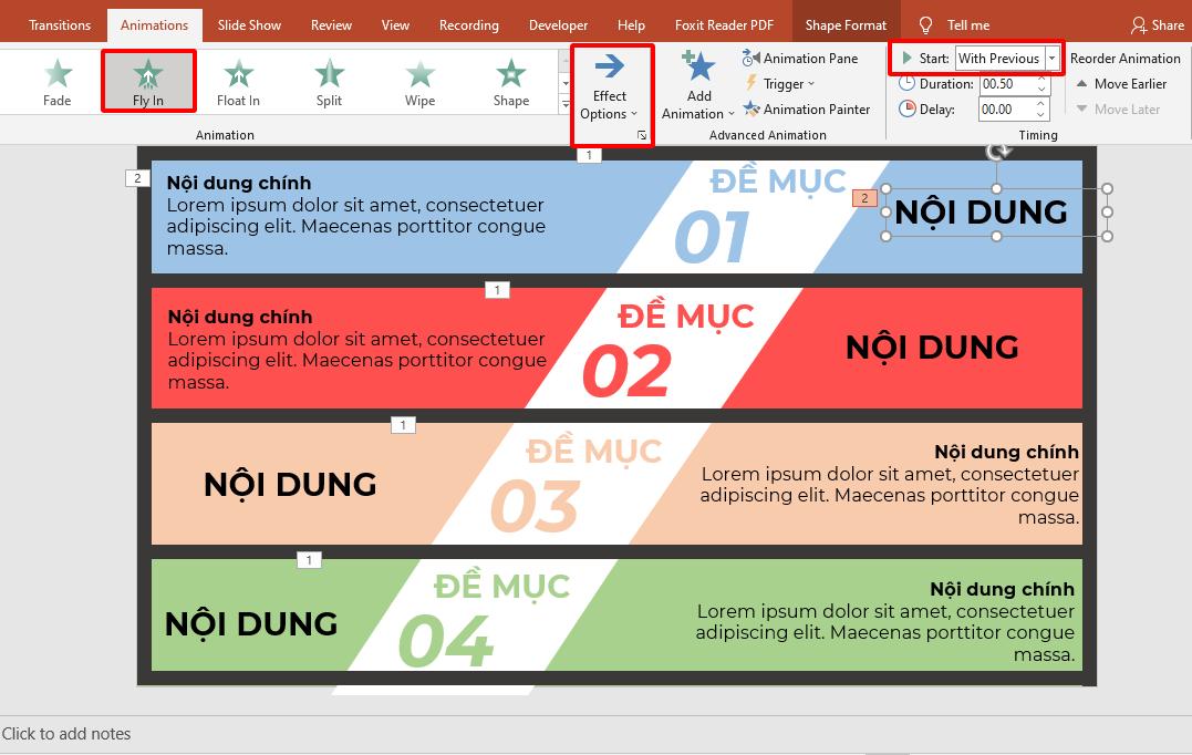 Cách trình bày slide mục lục PowerPoint đẹp và ấn tượng (Phần 2)