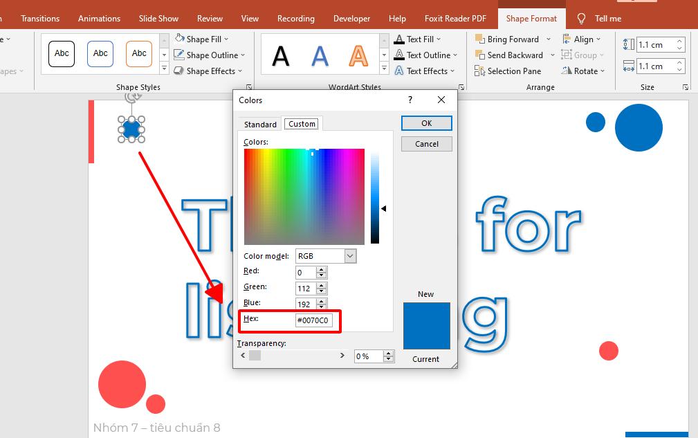 Lựa chọn màu sắc thiết kế slide cho từng ngành hàng