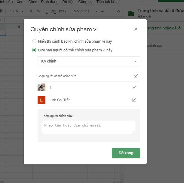 Cách cấp mở quyền chỉnh sửa bảng tính trên Google Sheets
