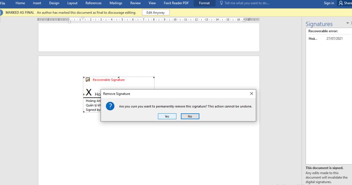 tạo chữ ký trong Word