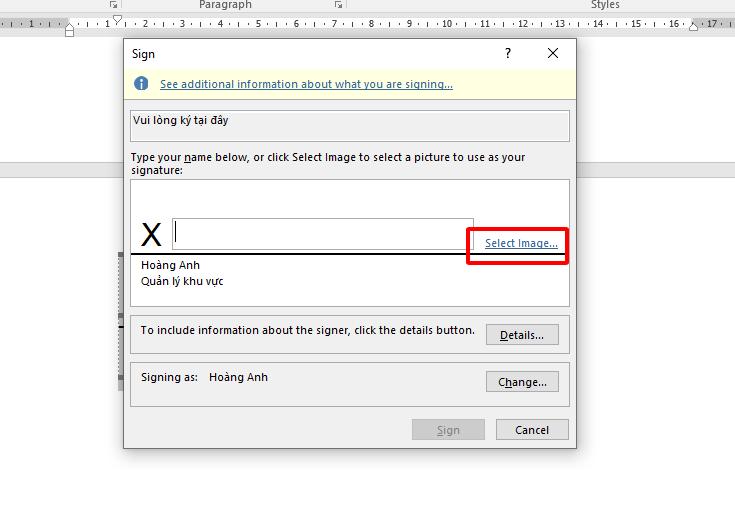 tạo chữ ký trong Word