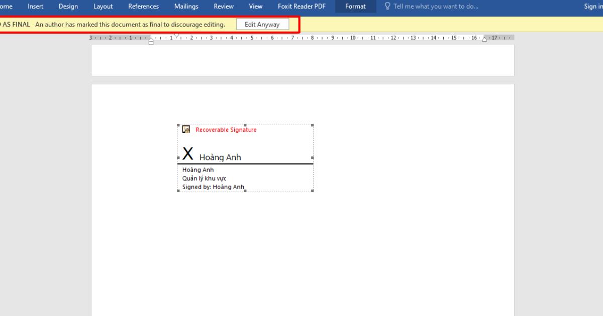 tạo chữ ký trong Word