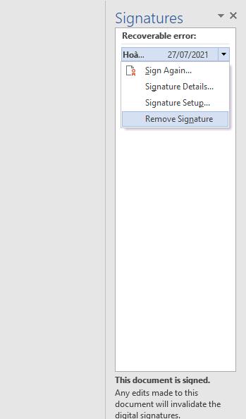 tạo chữ ký trong Word