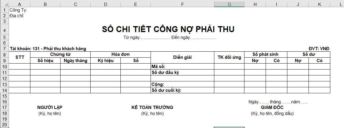 Hướng dẫn cách ghi sổ chi tiết công nợ phải thu chính xác