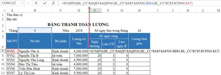 Những hàm Excel hỗ trợ lập bảng lương và tính lương trong Excel