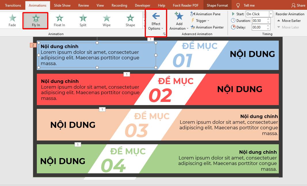 Cách trình bày slide mục lục PowerPoint đẹp và ấn tượng (Phần 2)