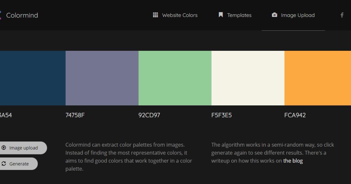 Trang web giúp phối màu Colormind.io 2