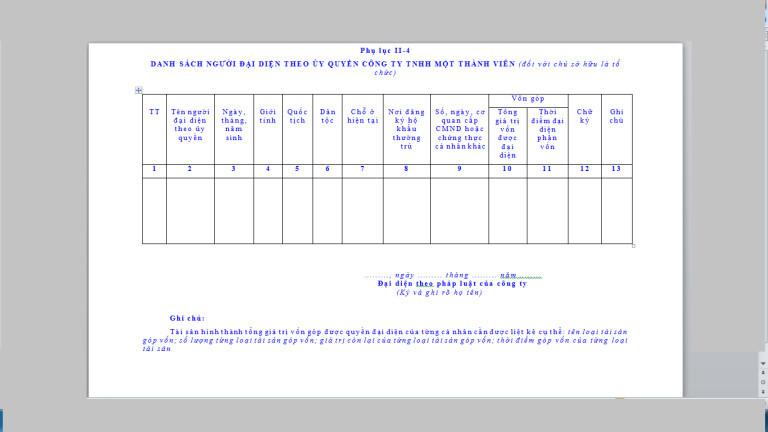 Thủ tục và hồ sơ thành lập công ty TNHH Một thành viên