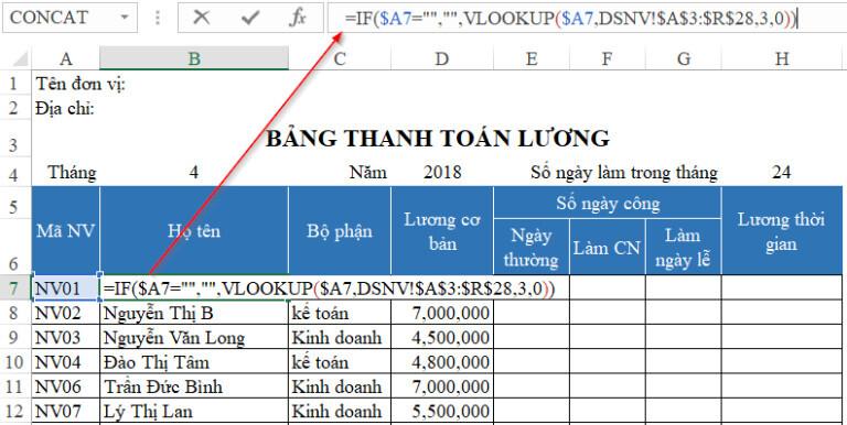 Những hàm Excel hỗ trợ lập bảng lương và tính lương trong Excel