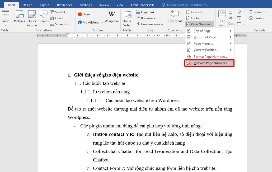 Cách đánh số trang tiểu luận, luận văn, báo cáo trong Word chuẩn